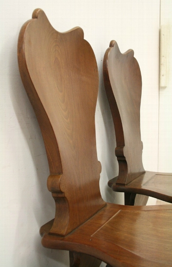 Antique Pair of Scottish Georgian Mahogany Hall Chairs