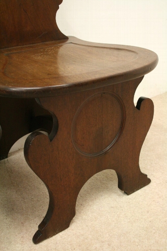 Antique Pair of Scottish Georgian Mahogany Hall Chairs