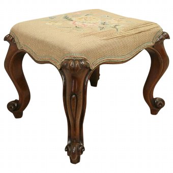 Mid Victorian Mahogany Stool