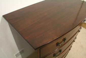 Antique Early Georgian Style Bow Front Chest of Drawers