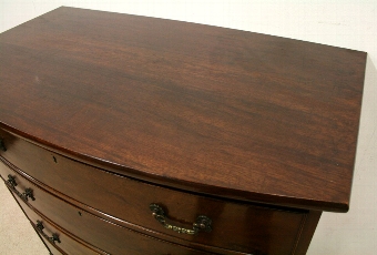 Antique Early Georgian Style Bow Front Chest of Drawers