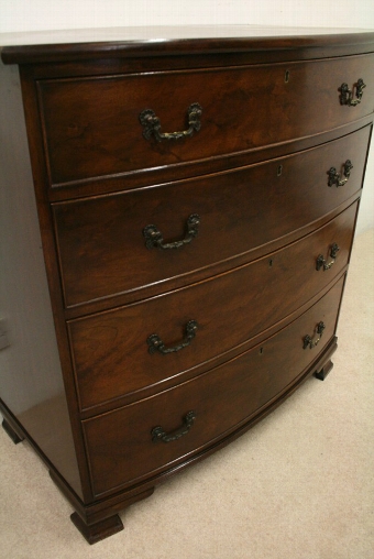 Antique Early Georgian Style Bow Front Chest of Drawers