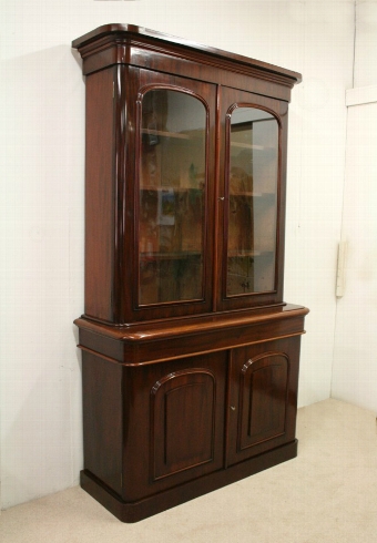 Victorian 2 Door Mahogany Cabinet Bookcase