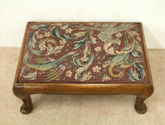 Antique Whytock & Reid Walnut Stool