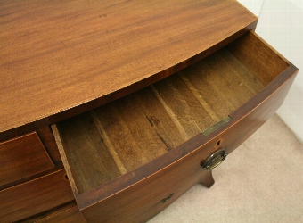 Antique Late George III Mahogany Bow Front Chest of Drawers