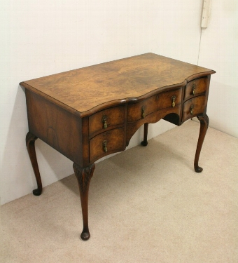 George I Style Burr Walnut Side Table/Desk