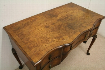 Antique George I Style Burr Walnut Side Table/Desk
