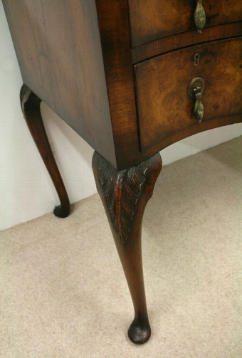 Antique George I Style Burr Walnut Side Table/Desk