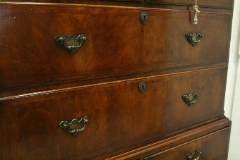 Antique George II Style Figured Walnut Chest on Stand