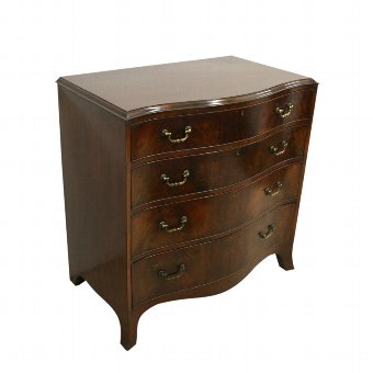 George III Style Serpentine Mahogany Chest of Drawers