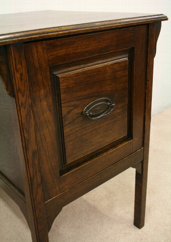 Antique Edwardian Neat Sized Oak Filing Cabinet