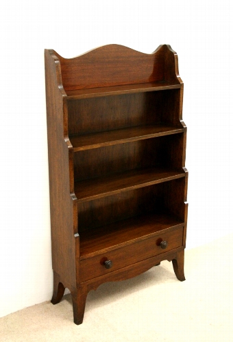 Regency Style Mahogany Waterfall Open Bookcase
