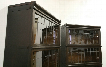 Antique Pair of Globe Wernicke Sectional/Stacker Bookcases