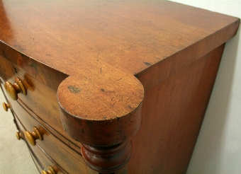 Antique Victorian Mahogany Bow Front Chest of Drawers