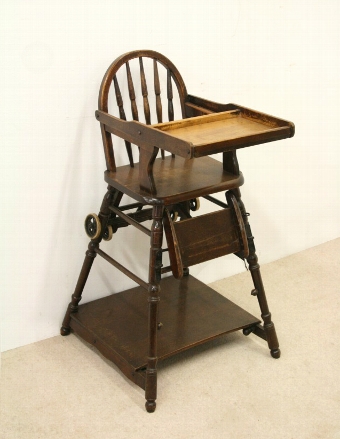 Edwardian Child's Metamorphic Highchair
