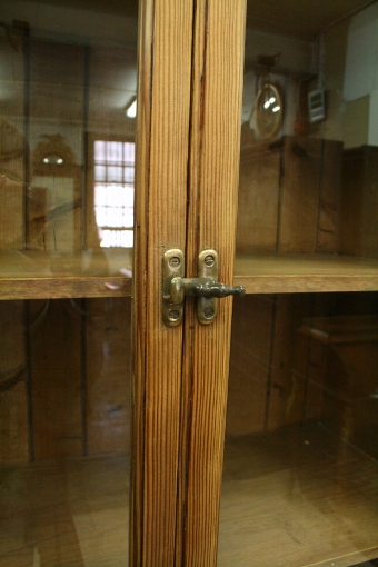 Antique Scottish Pitch Pine Cabinet Bookcase