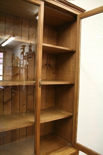 Antique Scottish Pitch Pine Cabinet Bookcase