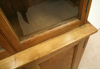 Antique Scottish Pitch Pine Cabinet Bookcase
