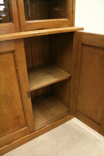Antique Scottish Pitch Pine Cabinet Bookcase