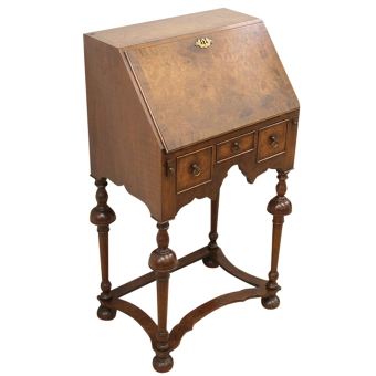 George I Style Burr Walnut Bureau