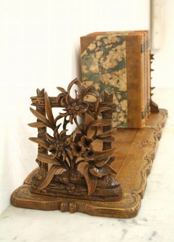 Antique Victorian Carved Book Slide