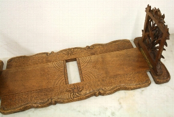 Antique Victorian Carved Book Slide