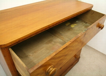 Antique Victorian Satin Birch Chest of Drawers
