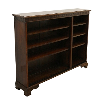 Edwardian Mahogany Open Bookcase