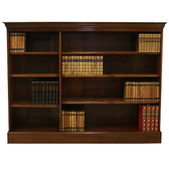 Late Victorian Mahogany Open Bookcase