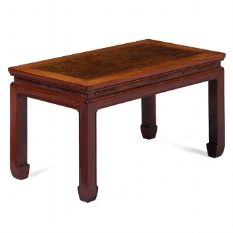 Chinese Hongmu and Burrwood Low Table
