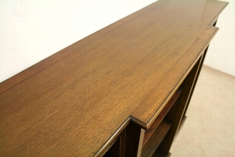 Antique Edwardian Breakfront Mahogany Open Bookcase