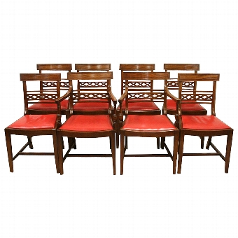 Set of 8 Hepplewhite Style Dining Chairs