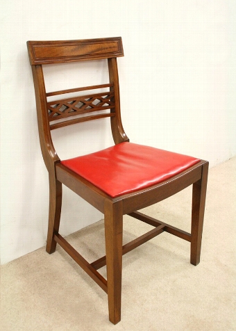 Antique Set of 8 Hepplewhite Style Dining Chairs