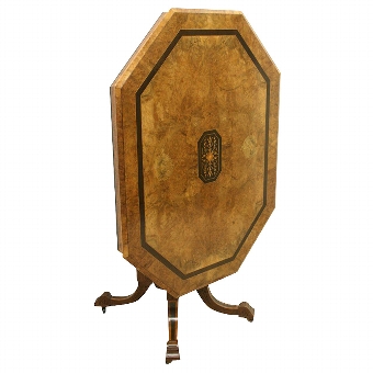 Victorian Burr Walnut Breakfast Table