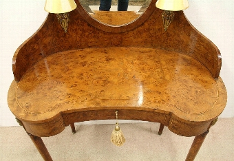 Antique Elm Kidney Shaped Dressing Table