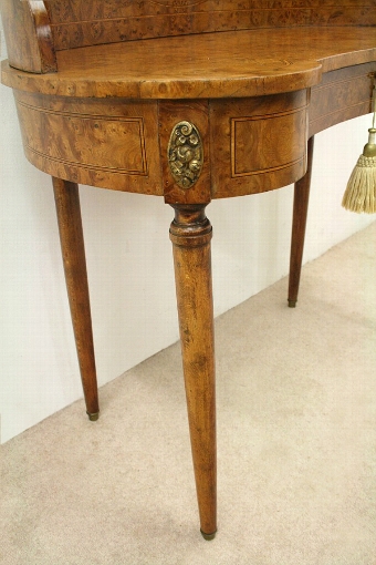 Antique Elm Kidney Shaped Dressing Table