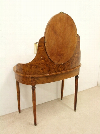 Antique Elm Kidney Shaped Dressing Table