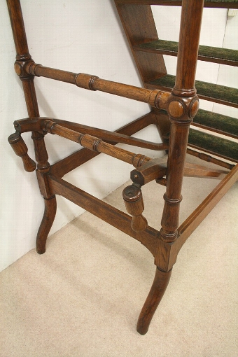 Antique William IV Oak Library Steps