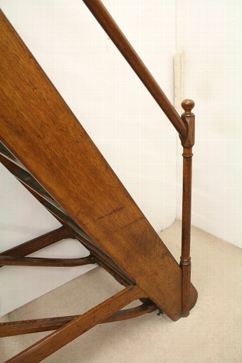 Antique William IV Oak Library Steps