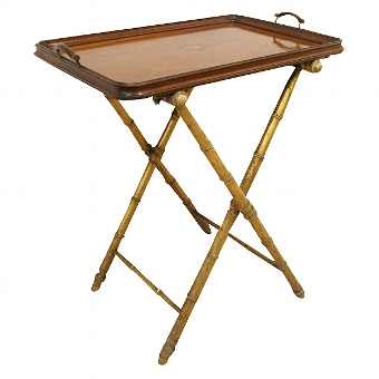 Late Victorian Mahogany Butlers Tray on Stand