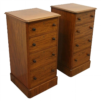 Pair of Victorian Mahogany Bedside Chests