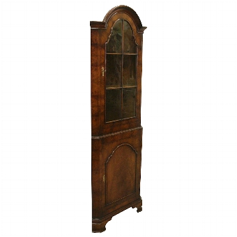 George I Style Walnut Corner Cupboard