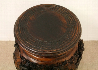 Antique Chinese Carved Hardwood Plant Stand