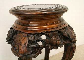 Antique Chinese Carved Hardwood Plant Stand