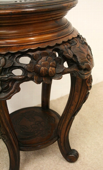 Antique Chinese Carved Hardwood Plant Stand