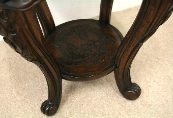 Antique Chinese Carved Hardwood Plant Stand
