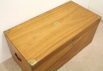 Antique Victorian Camphor Campaign Chest/Trunk