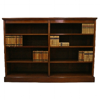 Victorian Mahogany Open Bookcase