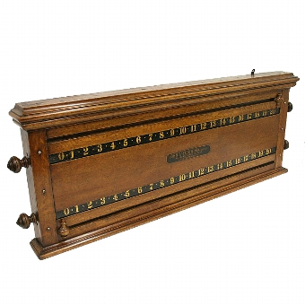 Victorian Oak Scoreboard