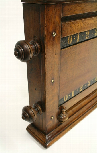 Antique Victorian Oak Scoreboard